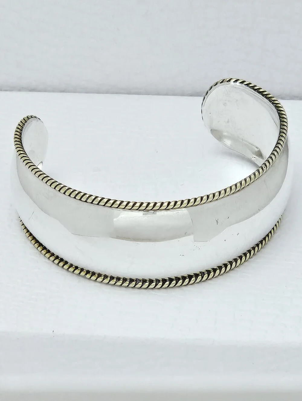 Silpada Rare Sterling Silver Braided/Twisted Brass Vintage Cuff XB168/B0168